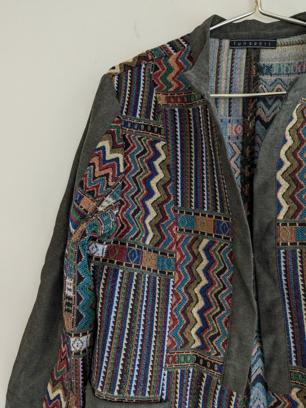 Funsport Multi colored Aztec Abstract Print light jacket - Picture 4 of 8